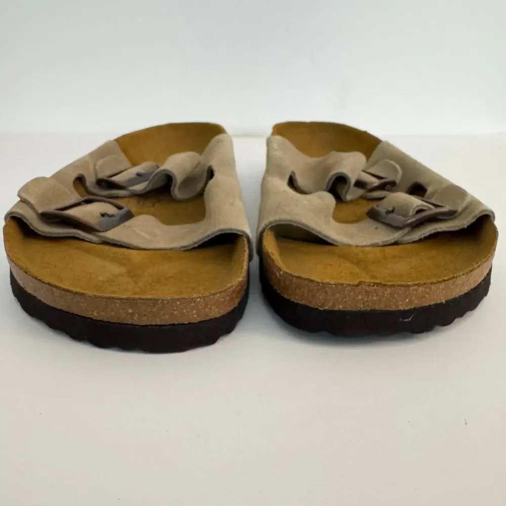 Birkenstock Betula Arizona Classic Two Buckle Slides Brown/Taupe 46 / M13